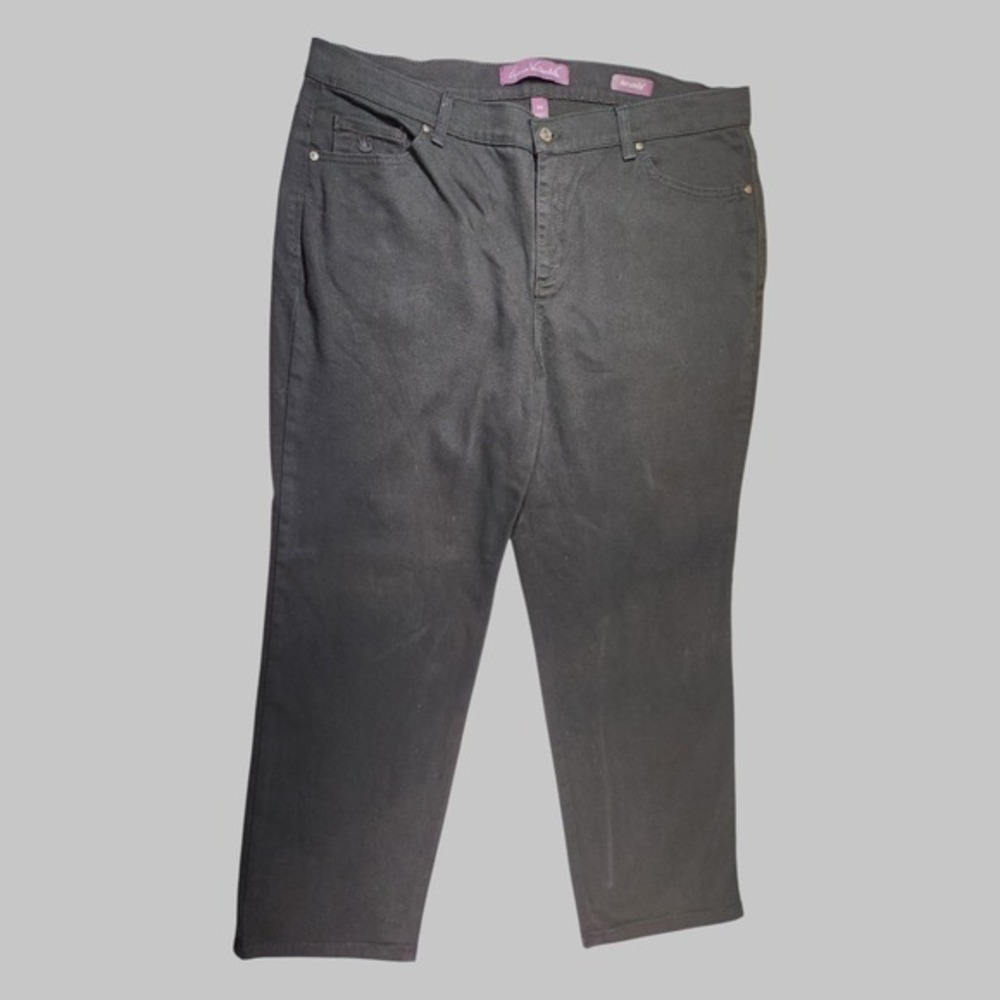 Gloria Vanderbilt Amanda Black Denim Jeans Women's Size 18 W‎